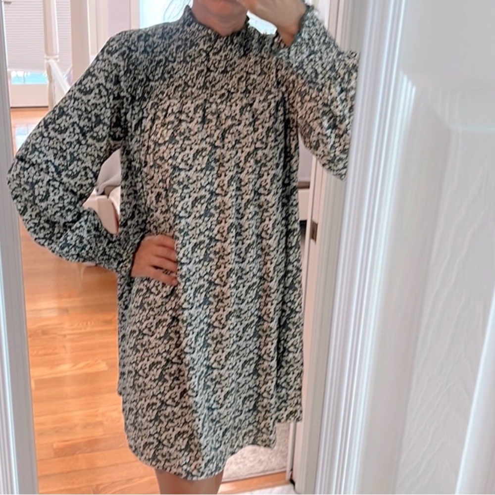 Lea & Viola Smocked Floral Print Swing Dress L/XL